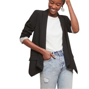Anthropologie Black Open-Front Blazer